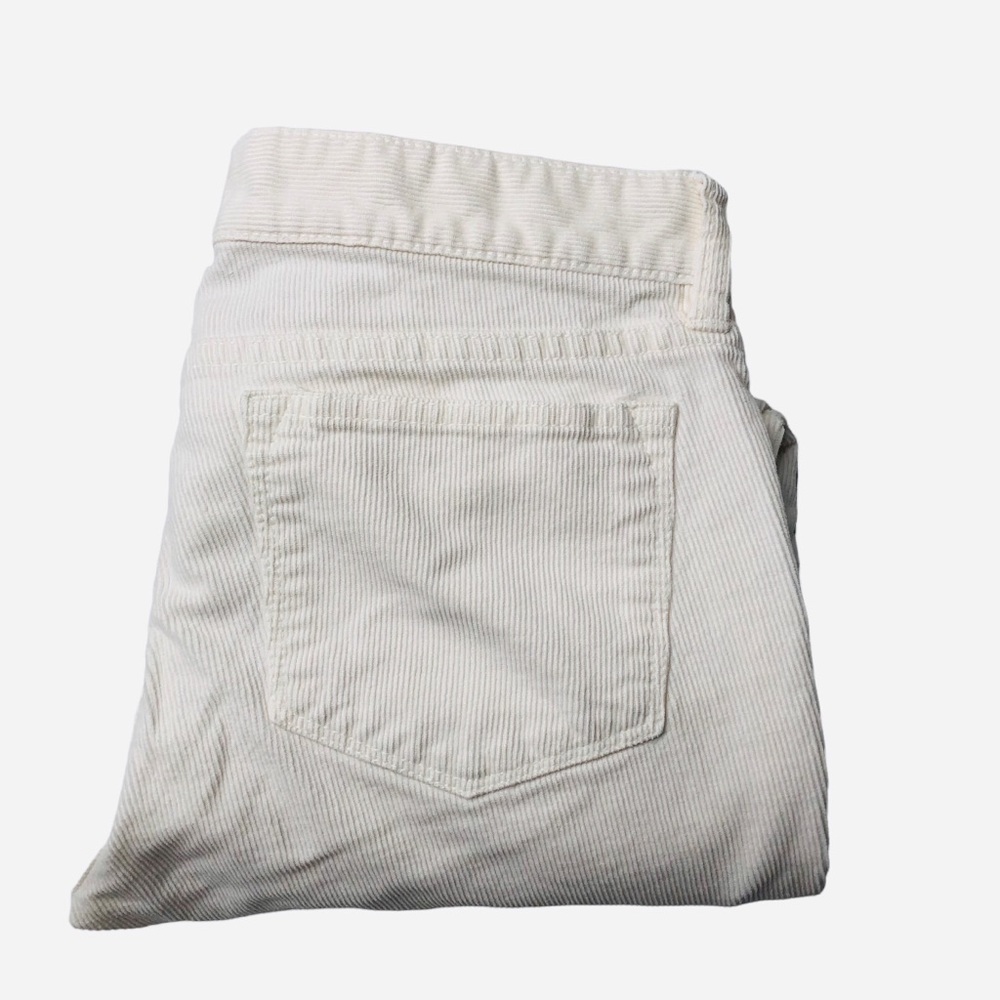 J. Crew Winter White Low Rise Stretch Thin Wale Corduroy Skinny Ankle Jeans